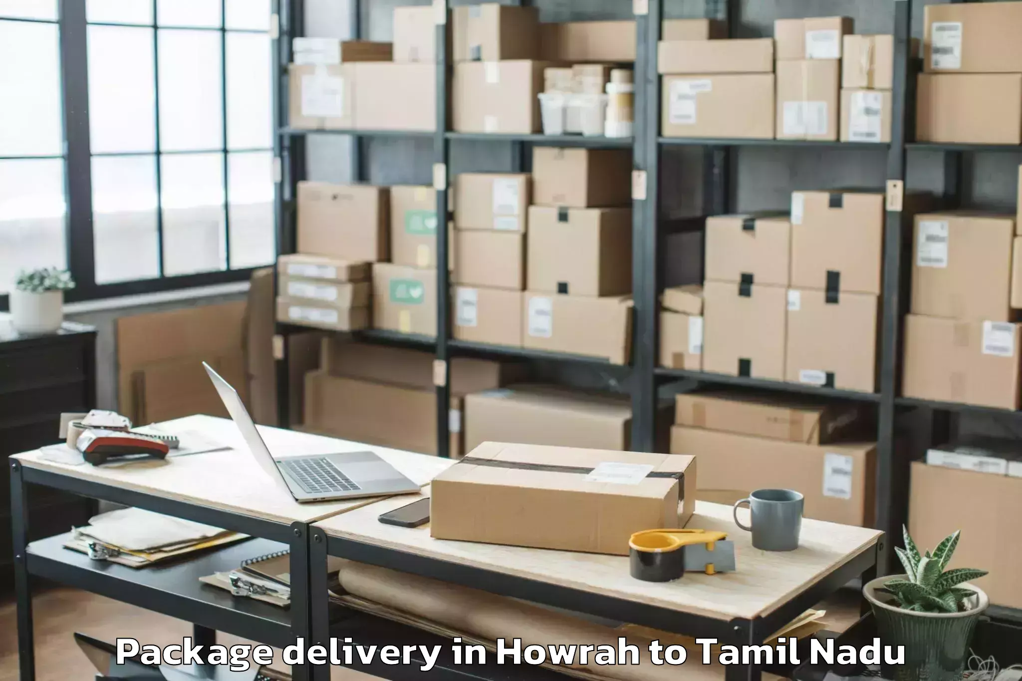 Trusted Howrah to Vskvalasai Dindigul Dist Package Delivery